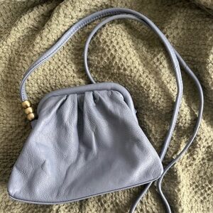 HOBO Light Blue Leather Crossbody Bag
